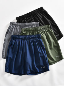 กางเกงขาสั้นกีฬาเอวยางยืดระบายอากาศแห้งเร็วสำหรับผู้ชาย กางเกงขาสั้นลำลองระดับมืออาชีพฤดูร้อน 2 ตัว กางเกงขายาวทรงตรง