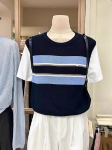 HUOLISI | Striped Loose Knit T-shirt Slim