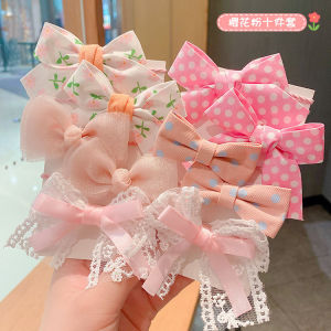 10pcs Hair Accessories Girls Scrunchies Aesthetic Lacos De Cabelo Infantil Bands Kids Headbands Bandes Bandeaux Elastiquec Cute