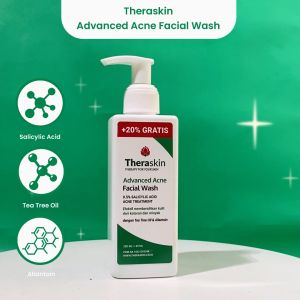 Theraskin BPOM Advanced Acne Facial Wash 240ml - Sabun wajah dengan salicylic acid untuk membersihkan kulit berjerawat
