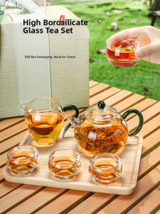 CRISTALGLASS | Heat-Resistant Borosilicate Glass Tea Pot Set For Afternoon Tea