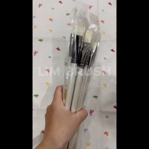 Cọ Lông Thỏ Vẽ Tranh Size 1–12 Đầu Oval & Đầu Dẹp  Cọ Màu Nước Gouache Acrylic LIM BRUSH