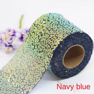 80mm Glitter Sequin Tulle Ribbon Paillette Embroidered Mesh Ripstop Ribbon DIY Handmade Craft Tutu Bowknot Fabric Acces 1meter