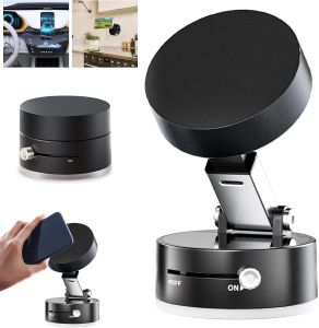 Mini Vacuum Double Side Magnetic Suction Cup Holder Foldable Kitchen Lazy Phone Bracket  For iPhone Android Smartphone