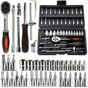 150/46pcs Auto Mechanical Repair Tool Set Multifunctional with Socket Wrench And Ratchet Set Auto Repair Mechanical Toolkit