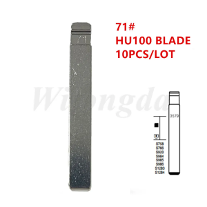 10pcs/lot 71# HU100 Metal Uncut Blank Flip Remote Key Blade for Opel Chevrolet for Keydiy KD Xhorse VVDI JMD Key Blank