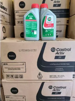 OLI SAMPING CASTROL ACTIV 2T 700ml. 1 DUS ISI 12 PCS .OLI CASTROL 0.7
