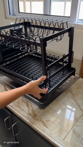 Kitchen Dish Rack Organizer Cabinet Kitchen Organizer Rack Shelf Dish Drying With Cup Holder