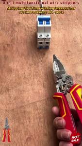 Kìm Tuốt Dây Đa Năng 9 Trong 1 Tích Hợp Máy Đo Điện Áp Dụng Cụ Tuốt/cắt/bấm Dây Thép Carbon Dùng Cho Bảo Trì Điện