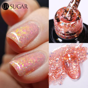 UR SUGAR 7ml Flakes Mineral Glitter Nail Gel Polish Sequins Semi Permanent Nail Art Manicure Soak Off LED UV Gel Varnishes