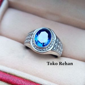 Cincin Batu King Safir Minimalis Keren