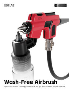 DSPIAE PT-AB Wash-Free Airbrush Kit with 36PSI Auto-Stop Compressor for Gundam Scale Model Painting Tools Car Nail Art Cake Hobby DIY