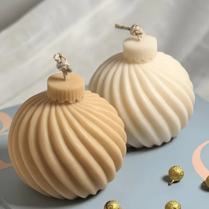 Christmas Tree Ball Candle Resin Silicone Mould - Reusable Round Craft Mould for DIY Holiday Decor Jewelry Making Handmade Gifts