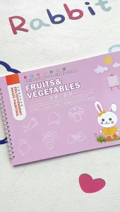 3D Reusable Groove Painting Book for Kids with variety Cartoon Patterns and Writing Practice