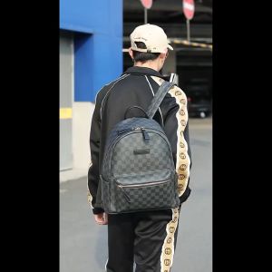 GLADIO Tas Ransel Pria Hitam GLD004B5 Stevo Mewah Kulit Laptop Kekinian Backpack Motif Keren Premium