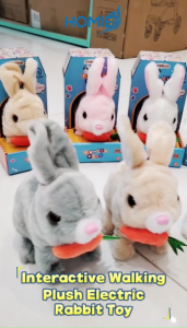 HOMIE Interactive Soft Plush Electric Animal Toy/ WalkingTalking Auto-Moving Electronic Bunny/Rabbit/Cat/Unicorn/Squirrel Doll