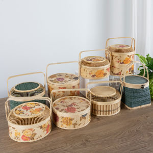 Hộp Đựng Bánh Trung Thu Hình Tròn Bằng Tre Thủ Công Hộp Quà Tặng Thân Thiện Với Môi Trường Hộp Đựng Đồ Lưu Trữ Gia Đình Kích Thước Lớn Và Nhỏ