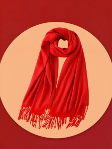 HUOYANDING | Custom Embroidery Red Scarf