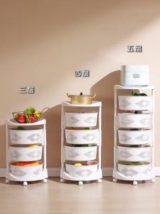 Rak Troli 3/4/5 susun / rak Susun Serbaguna Dengan Roda Rak Troli Rak Roda Rak Dapur Rak Kamar Mandi