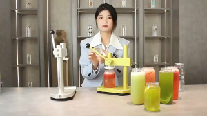 เครื่องปิดฝากระป่องเครื่องดื่ม แบบมือโยก Manual capping machine