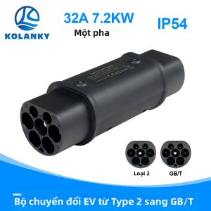 Bộ Chuyển Đổi Kolanky Type 2 Sang GBT EV 7.2kw/22kw 32A IP54 IEC62196-2 Sang Đầu Nối GBT Dành Cho Sạc Xe Điện Trung Quốc