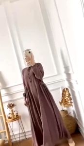 Gamis Drees Cika Nabtik Wanita Terbaru 2023 kekinian Crinkle Airflow