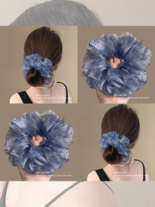 NING ZHOU | Blue Dyeing High-quality Headband for Ponytail or Bun
