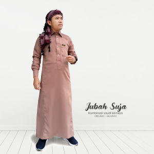 DeJubah - Jubah SUJA (Saudi & Kemeja) Jubah pria gamis dewasa berkerah kemeja dan lengan bermanset