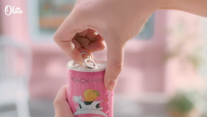 Minuman Ringan Siap Saji Korea Kaleng / Olatte Milky & Fruity Drink Can 240 Ml x 8 Varian Apple Peach Pear Strawberry