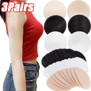 3Pairs Round Sponge Chest Pad Wrap Bra Pads Breathable Removable Sponge Chest Pad Cotton Bra Women Intimates Accessories