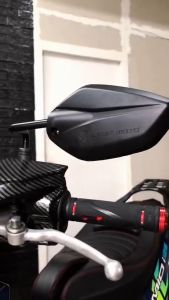 HONDA / YAMAHA CURVED STEM SIDE MIRROR NON-GRADED LENS 10MM 2PCS L-SE-8649-YMA / L-SE-8649-HDA SPEEDMOTO COD monqiqi