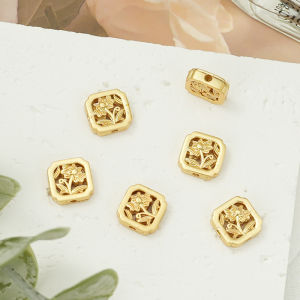 Ancient Gold Plated Copper Cartoon Bear Gourd Jasmine Dragon Pendant Beading Materials DIY Jewelry Accessories Color Retention