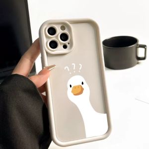 💗เทรนด์อินเทอร์เน็ตคนดัง + มีในสต็อก + เคส COD เหมาะสำหรับเคส iPhone 11 XR 12 Pro 14 15 13 Pro Max 7 8 6S Plus 2024รูเอมเมอรี่สับสนห่านเคสซิลิโคน