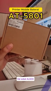 ALGOO AT-5801 Mobile Printer Struk Nota Bluetooth Android Tanpa Tinta