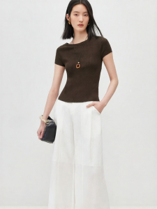 Vero Moda | Stylish Slimming Raglan Sleeve Vertical Striped Knitwear