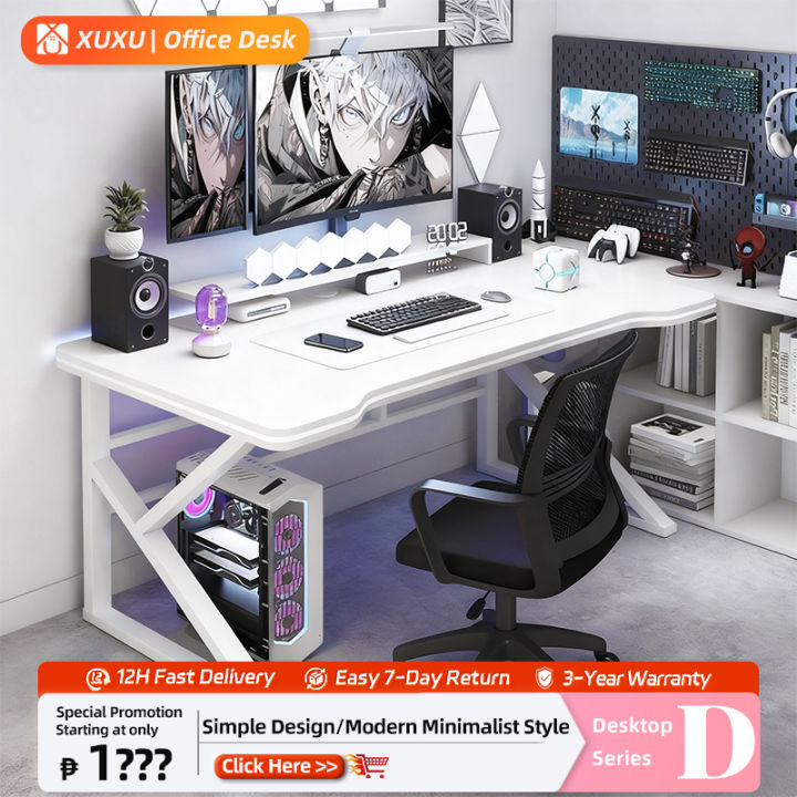 XUXU Computer Desk Modern Home Desk Student Learning Writing Desk 120cm ...
