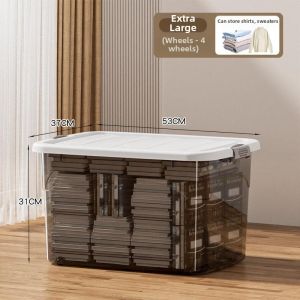 MOLORE | Large Capacity Transparent Reinforced Wheeled Storage Box