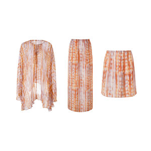 Gold Standard Vacation Style Multiway Wear Colorful Printed Skirt Set