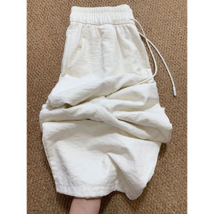 กางเกงขายาวผ้าไหมน้ำแข็งหลวมๆ ทรงหลวมสำหรับผู้หญิงไซส์ใหญ่ ทรงหลวม เอวสูง กางเกงขายาวทรงหลวมสบายๆ สำหรับฤดูร้อน