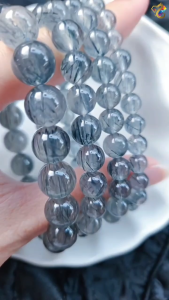 Super Premium Grade Blue Rutilated Quartz Bracelet