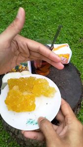 Gula Batu Kristal Kuning Asli 1 kg + Bonus TehGoro Goro Wangi Melati Besar 83gr