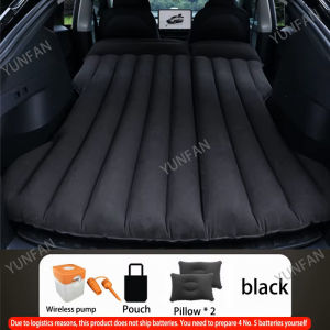 For Tesla Model Y PVC Inflatable Air Mattress Outdoor Camping Inflatable Special Suede Fabric Car Travel Bed
