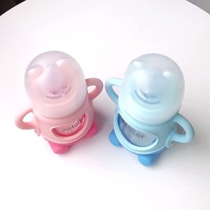 READY STOCK Wide Neck milk bottle Glass Bottle botol susu With Peristaltic Nipple