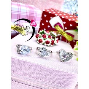 nhẫn thời trang đá trắng