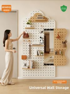 BEIQIVI | Custom Solid Wood Full Length Mirror Storage Rack