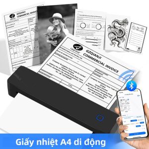 Máy In Nhiệt Mini Cầm Tay A4 Tương Thích Bluetooth Để In Ảnh Du Lịch Tại Nhà Văn Phòng PDF Với Cuộn Giấy Gấp