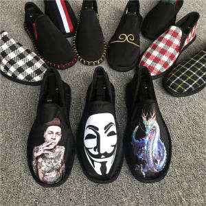 Giày Vải West Mountain Lót Lông Cừu Mùa Đông Cho Nam Đế Bằng Đế Cao Su Đế Phẳng Thời Trang Thường Ngày Giày Lười