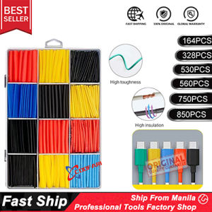 850pcs Heat Shrink Tubing Insulation Shrinkable Tubes Assortment Electronic Polyolefin Wire Cable Sleeve Kit
