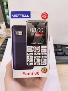 Điện thoại bàn phím Viettel T100 - Fami 88 cho Người già cao tuổi Sóng 4G 2si -Màn 2.2-Pin 7800mah