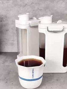 YRP Coffee Pots 1000ml 34 Ounces Tritan Material Double Layer Protection Coffee Cup Cold Brew Iced Coffee Maker and Tea Infuser